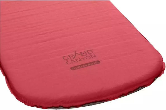 Grand Canyon Hattan Self-Inflating Single Camping Sleeping Mat 198x63cm Thickness 5cm in Red color