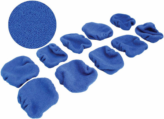 Techman Car Microfiber Cloths for Cleaning 210gsm Light Blue 10 Pieces