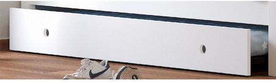 Pliabil Feel Pat pentru Copii Clasic Single Alb pentru Saltea 90x190cm