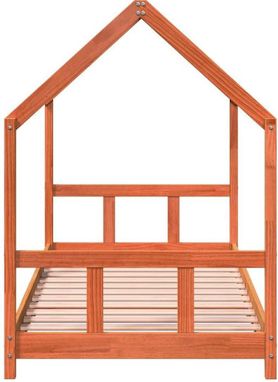 Kinderbett Einzeln Braun für Matratze 90x190cm