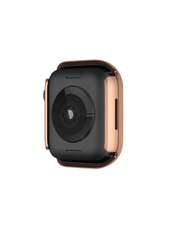 Schutz Plastikhülle in Rose Gold Farbe für Apple Watch Serie 9, 8, 7 45 mm