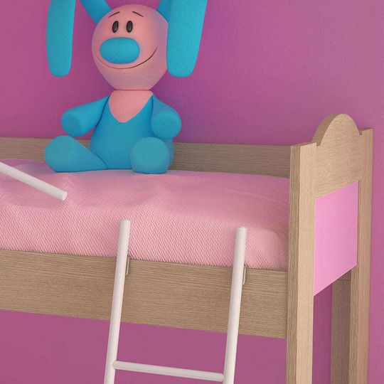 Kinderbett Koje Einzeln Rosa für Matratze 90x190cm