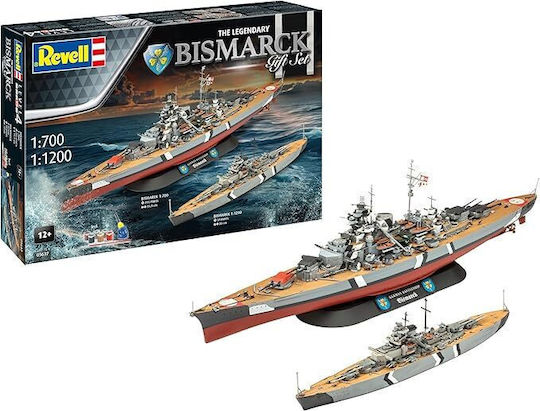Revell Bismarck Φιγούρα Μοντελισμού σε Κλίμακα 1:700 με Κόλλα και Χρώματα