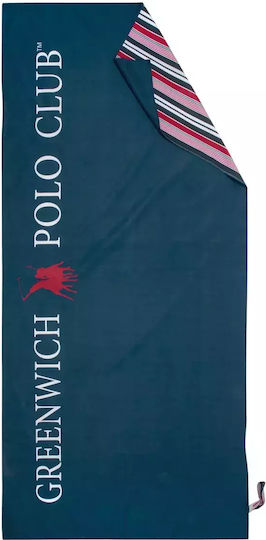 Greenwich Polo Club Πετσέτα Microfiber Σώματος 280gr/m² Διπλής Όψεως Μπλε 80x170εκ.