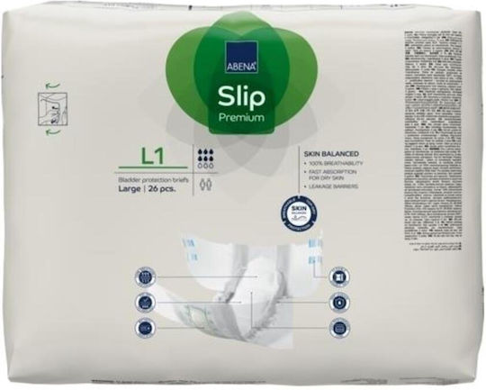 Abena Slip Premium Πάνες Ακράτειας L1 Large 26τμχ
