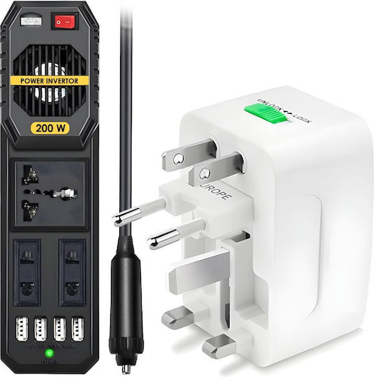 Linomag Invertor Auto pentru Convertirea 12V DC în 220V AC