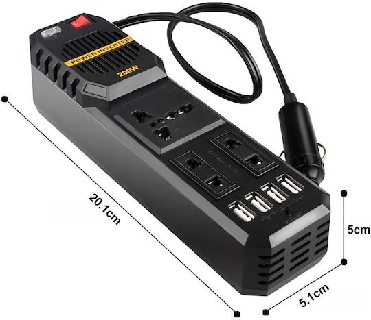 Linomag Invertor Auto pentru Convertirea 12V DC în 220V AC