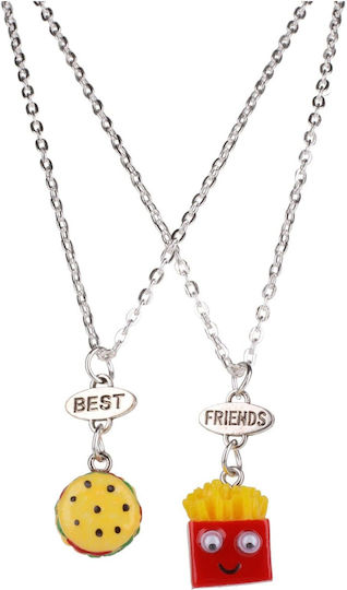 Gama Brands Best Friends Necklaces Burger-Fries Jewelry Game