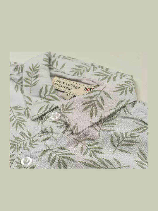 Kids Shirt Short Sleeve Leaf Green