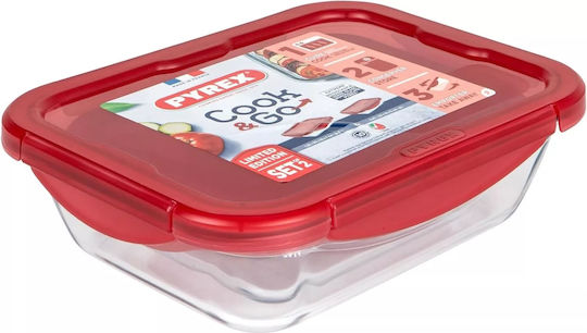 Pyrex Set Glass Food Containers 2 Pieces