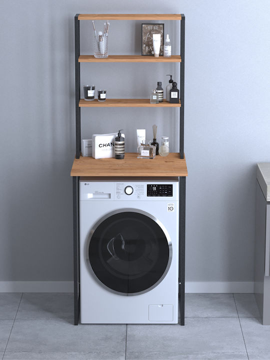Megapap Bobby Ραφιέρα Μπανιέρας Μεταλλική 67x60x178cm Μαύρη