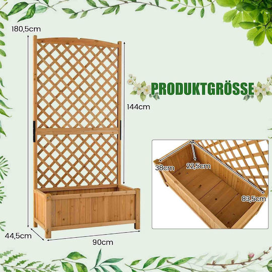 Costway Ghiveci Lemn Orange