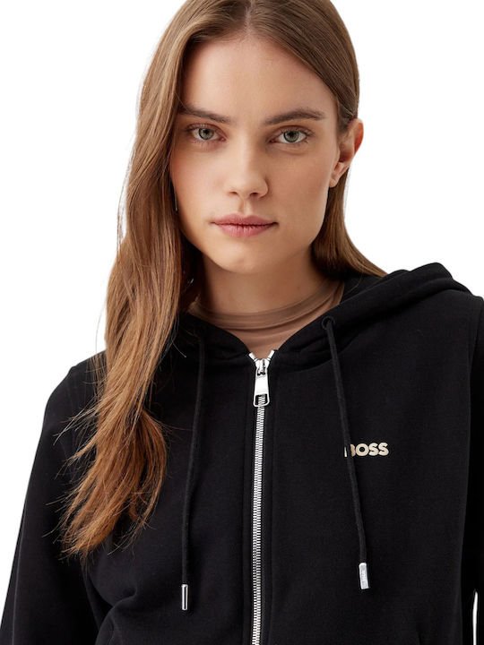 Women's Sweatshirt Jacket Hooded Black