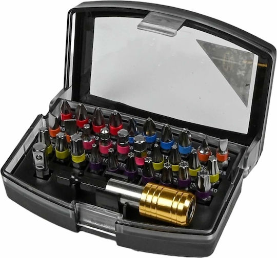 Benson Set 32 Schrauberbits Flach Kreuz Torx Inbus