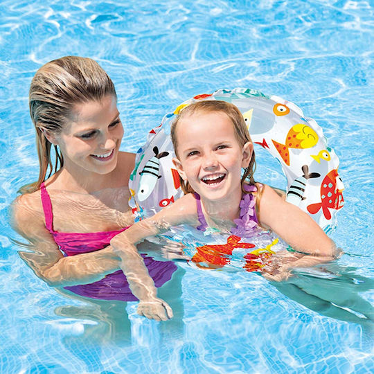Intex Lively Print Kids' Swim Ring with Diameter 51cm. for 4-6 Years Old Watermelon-Flamingo-Ice Cream