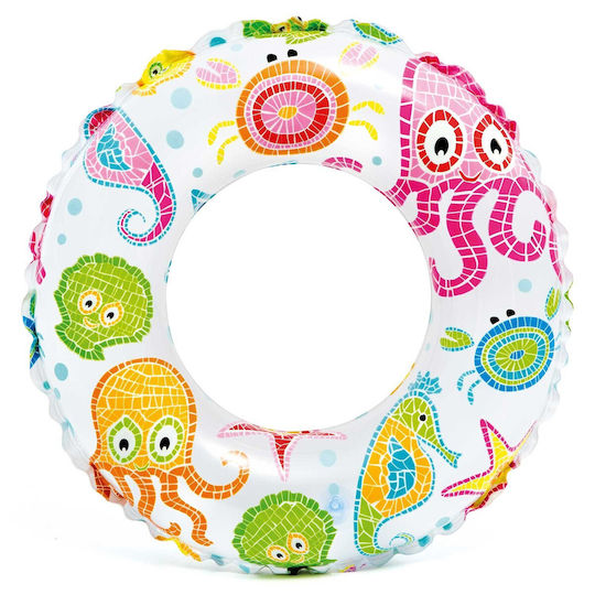 Intex Lively Print Kids' Swim Ring with Diameter 51cm. for 4-6 Years Old Watermelon-Flamingo-Ice Cream