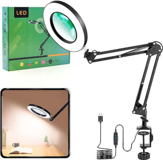 Desktop Magnifying Lens Light X5 Led Usb