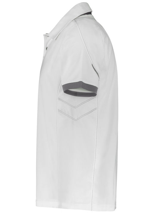 Dassy Workwear Traxion Work Polo Shirt White Sunscreen