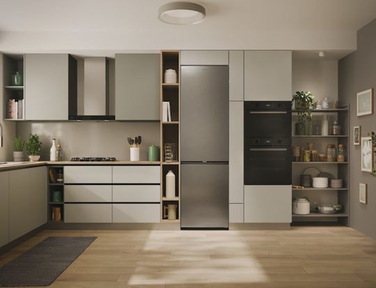 Candy Ψυγειοκαταψύκτης 409lt NoFrost Υ205xΠ59.5xΒ66.7εκ. Inox ECN2CQTEX206