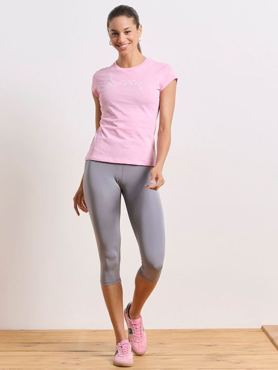 Women's Capri Training Legging High Waisted Steel