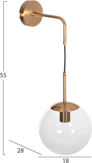 HomeMarkt Gyda Leuchte Wand Gold 18cm