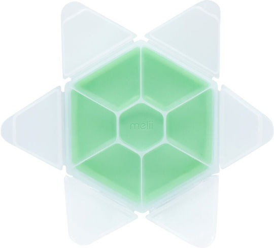 Melii Snackle Box Hexagon Plastic Kids' Food Container Green