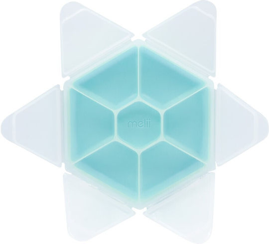 Melii Snackle Box Hexagon Πλαστικό Παιδικό Δοχείο Φαγητού Μπλε