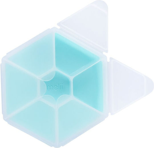 Melii Snackle Box Hexagon Πλαστικό Παιδικό Δοχείο Φαγητού Μπλε