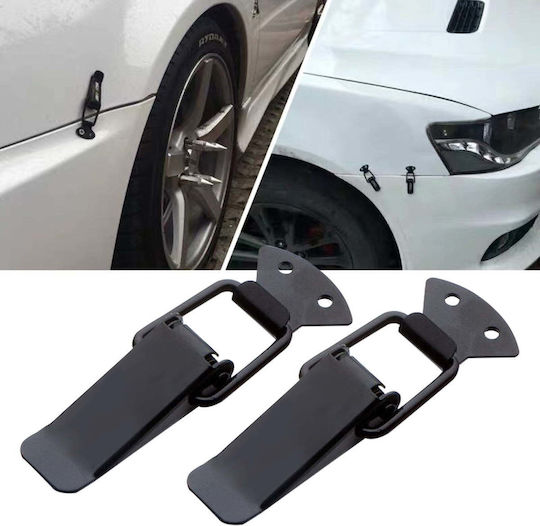 Hood Clip Set 57 Mm Black Color