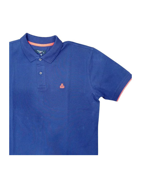Polo Short Sleeve Blouse Purple - Blue