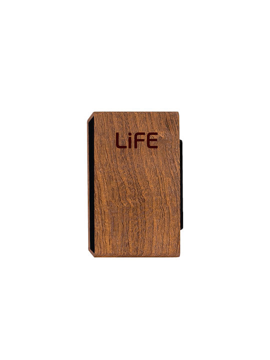 Life Noble Sapele Επιτραπέζιο Ψηφιακό Ρολόι LED Ξύλινο με Ξυπνητήρι Λευκό 221-0455