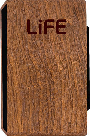Life Noble Sapele Масов Часовник Дигитален LED Дървен с Будилник Бял 221-0455