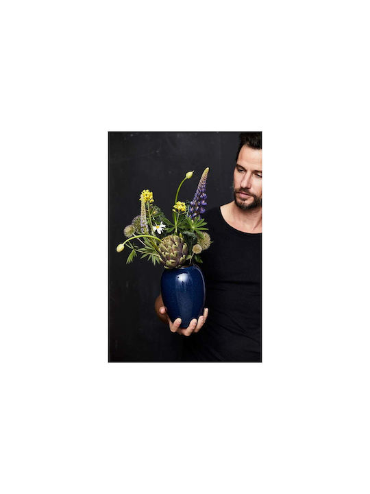 Oz Decorative Vase Blue 13x13x20cm