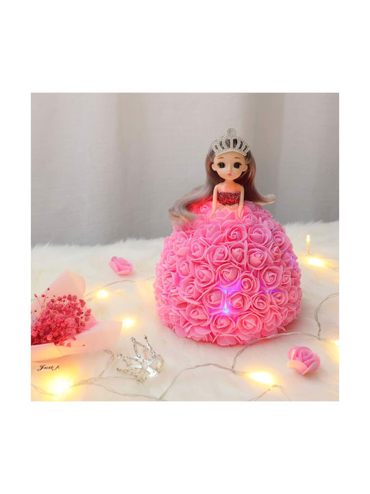 Blumenpuppe Rosa Schaumrosen Geschenk