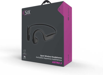 Ksix Astro Bone 2 Knochenleitung Bluetooth-Freisprecheinrichtung Kopfhörer mit Schweißresistenz Schwarz