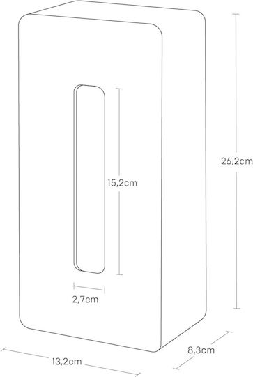Yamazaki Tissue-Halter An der Wand montiert Weiß 13.2x8.3x26.2cm