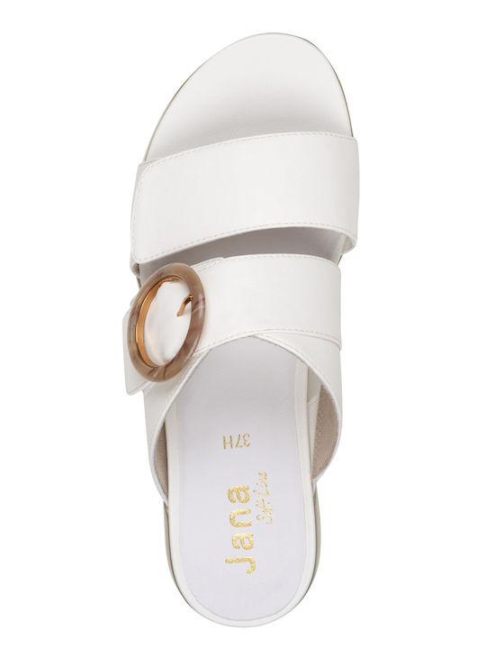 Flache Sandalen für Damen Anatomisch in Weiß Farbe
