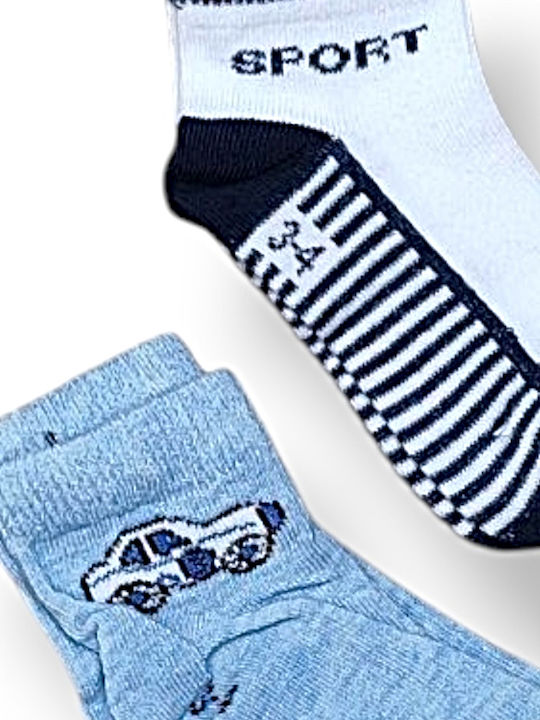 Babydom Șosete pentru Copii Sport White, Blue, Light Blue 3 Perechi