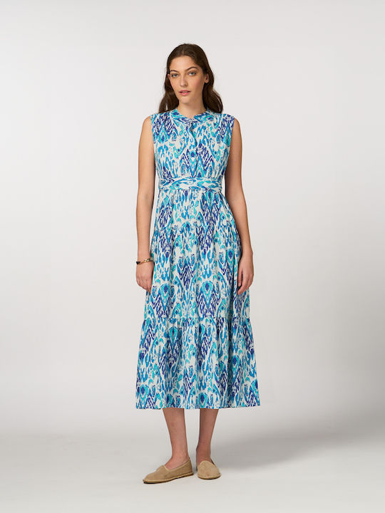 Sommer Midi Kleid Blue