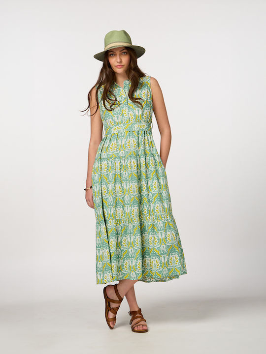 Sommer Midi Kleid Bay Leaf Mint