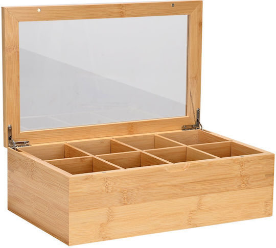 Estia Box for Coffee / Sugar / Tea with Wooden Lid Brown 19x9x31cm