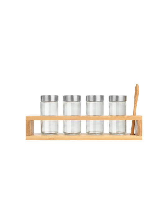 Estia Bamboo Essentials Θήκες Μπαχαρικών Γυάλινες σε Βάση Διάφανη 6τμχ Estia Bamboo Essentials Θήκες Μπαχαρικών Γυάλινες σε Βάση Διάφανη 6τμχ