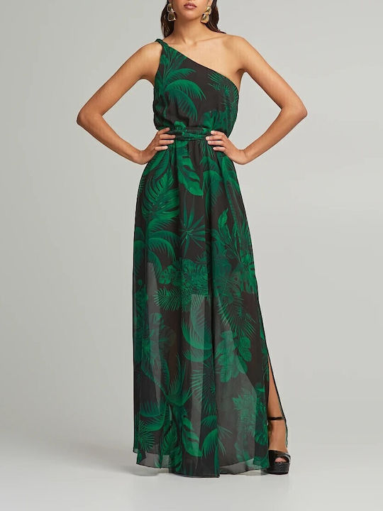 Summer Maxi Dress for Wedding Christening Green