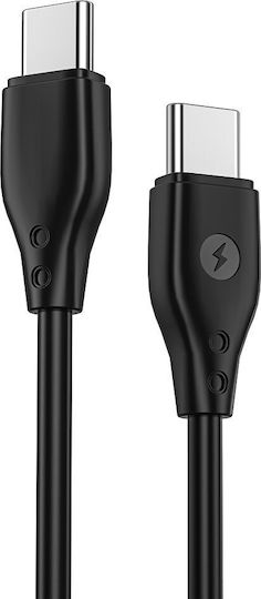 Wiwu Regular USB 2.0 Cablu USB-C bărbătesc - USB-C 67W Negru