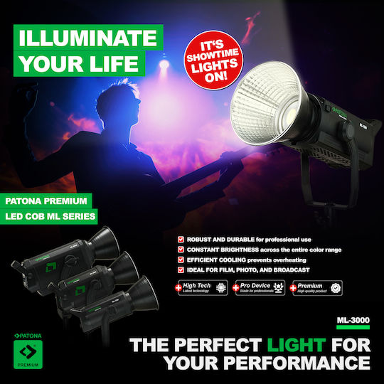 Led Professional Photo Light Video Light Led 150w Cob Ml-1500 Patona Premium