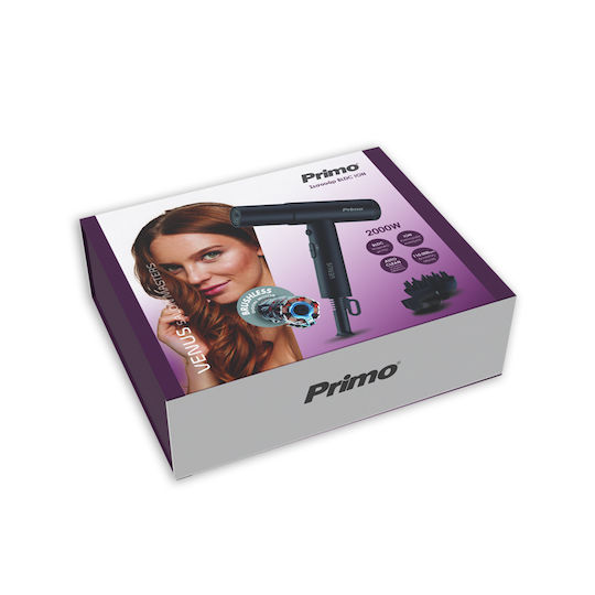 Primo PRHD- Ionic Professionell Haartrockner mit Diffusor 2000W