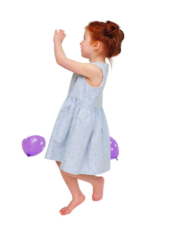 Kinderkleid Ärmellos Light Blue