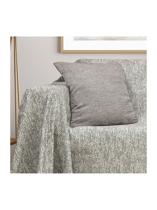 Lino Home Saphire Three-Seater Sofa Throw 2 Sides 180x300cm Khaki
