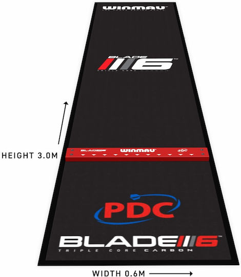 Winmau Pro Zone Precision Blade 6 Soft Feel Dart Mat & Integrated Oche