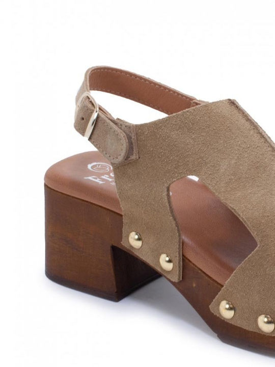 Leather Sandals Beige